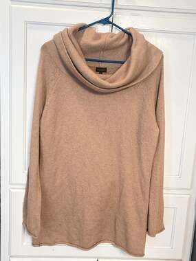 Buckle Black Women's Tan Cowl Neck Long Sleeve Knit Tunic Sweater Staple